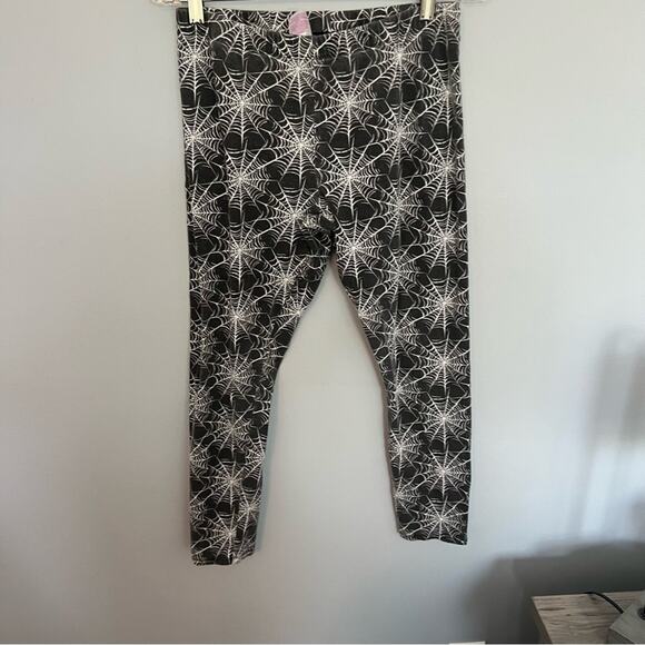 No Boundaries Juniors Halloween Spider Web Leggings Size Large / 11 - 13 - Picture 1 of 8